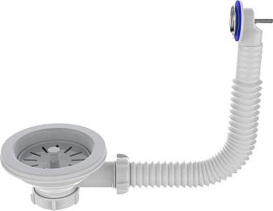 Aquant Выпуск 3 1/2'' с пластиковой решеткой, круглым переливом, PNV320-10-MR (арт. 876369)