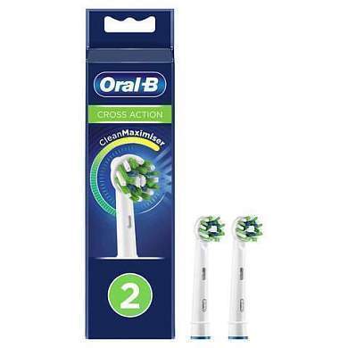 Насадки для электрической зубной щетки КОМПЛЕКТ 2 шт. ORAL-B (Орал-би) Cross Action EB50, 80347918 (арт. 608720)