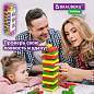 Игра настольная "ЦВЕТНАЯ БАШНЯ", 54 окрашенных деревянных блока + кубик, BRAUBERG HOBBY, 665493 (арт. 665493)