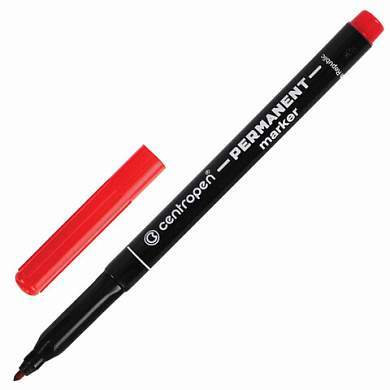 Маркер перманентный CENTROPEN 2536, КРАСНЫЙ, тонкий наконечник, 1 мм, трехгранная зона захвата, 6 2536 0104 (арт. 151122)