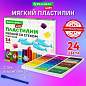 Пластилин мягкий восковой BRAUBERG KIDS, 24 цвета, 360 г, со стеком, 106498 (арт. 106498)