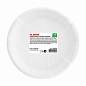 Одноразовые тарелки плоские, КОМПЛЕКТ 100 шт., пластик, d=220 мм, БЮДЖЕТ, белые, ПС, холодное/горячее, LAIMA, 600943 (арт. 600943)