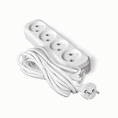 UNIVersal сет. удл. ПВС 2х0.75 4 роз.  5 м 10А (корпус ABS) E-204 1969 (арт. 602312)