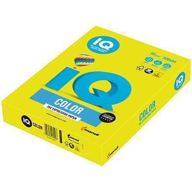 Бумага IQ "Color neon" А4, 80г/м2, 500л. (желтый неон) (арт. 083745)