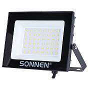 Прожектор светодиодный 50 Вт, 6500 К, 4000 Лм, 50 м2, IP65, 176x123x26 мм, черный, SONNEN, 238414 (арт. 238414)