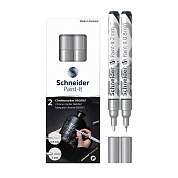 Набор маркеров для декорирования Schneider "Paint-It 060/061" 2шт., хром, 0,8мм + 2мм, картон. упаковка (арт. 351189)