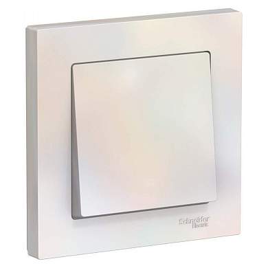 Schneider AtlasDesign выкл. СУ 1 кл. жемчуг (пласт. осн.) ATN000412 (арт. 662502)