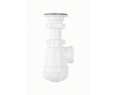 Aquant Сифон для умывальника 1 1/2''х40 малый с выпуском, пластиковой решеткой, PS0100-22-MR (арт. 876375)