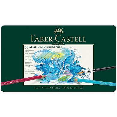 Карандаши акварельные художественные Faber-Castell "Albrecht Dürer", 60цв., метал. коробка (арт. 285908)