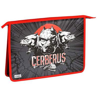Папка для тетрадей 2 отделения А4 ArtSpace "Cerberus", пластик, на молнии (арт. 331397)