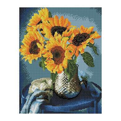 Алмазная мозаика ТРИ СОВЫ "Подсолнухи", 30*40см, холст, картонная коробка с пластиковой ручкой (арт. 360927)