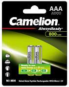 Аккумулятор Camelion R03 800mAh Ni-MH BL2 AlwaysReady (арт. 112579)