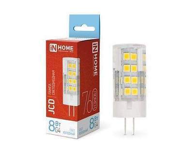 ASD/InHome лампа светодиодн.VC JCD G4 220V 8W(760lm) 6500К 6K 47x16 (без пульсации) 6229 (арт. 817852)