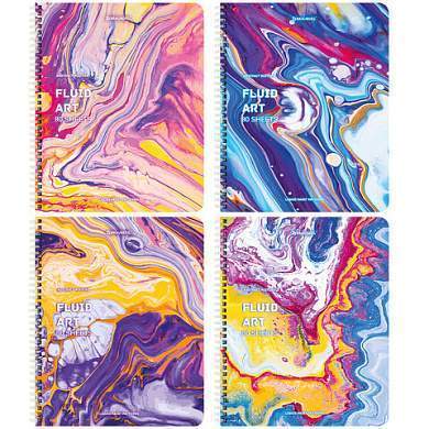 Тетрадь А5 80 л. BRAUBERG гребень, клетка, обложка картон, "Colorful Art" (микс в спайке), 404414 (арт. 404414)