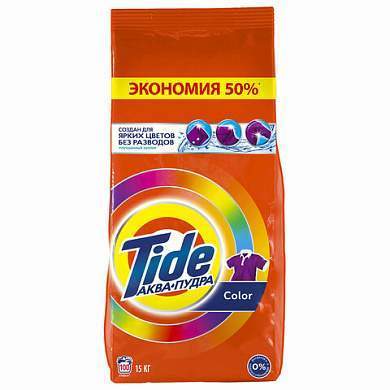 Стиральный порошок-автомат 15 кг, TIDE, 100 стирок, 80769433 (арт. 609026)