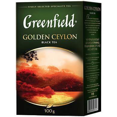 Чай Greenfield "Golden Ceylon", черный листовой, 100г (арт. 159076)