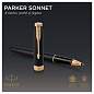 Ручка-роллер Parker "Sonnet Matte Black GT" черная, 0,8мм, подарочная упаковка (арт. 240082)