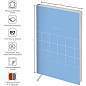 Ежедневник недатированный, А5, 136л., кожзам, Greenwich Line "Vision. Quadro. Icy blue", тон. блок, срез фольга (арт. 325292)