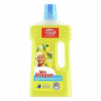Средство для мытья пола и стен 1 л, MR. PROPER (Мистер Пропер) "Лимон", 1008196 (арт. 605884)