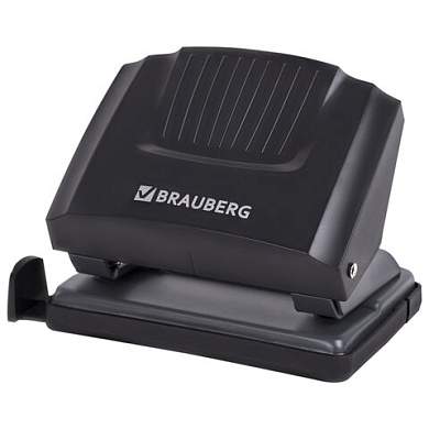 Дырокол BRAUBERG "SUPER", до 20 листов, черный, 272742 (арт. 272742)