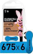 Элемент питания Duracell ZA675-6BL для слуховых аппаратов (арт. 683200)