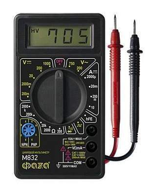 ФАЗА Мультиметр M832  (аналог 581738) (арт. 581739)