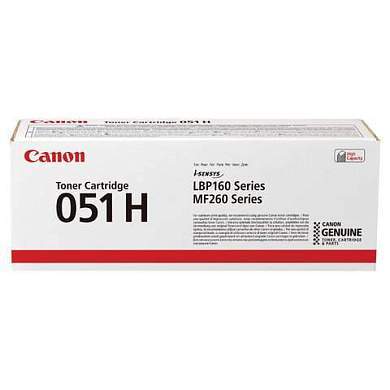 Картридж лазерный CANON (051H) i-SENSYS LBP162dw/MF264dw/267dw/269dw, ресурс 4100 страниц, оригинальный, 2169C002 (арт. 363227)