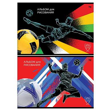 Альбом для рисования 12л., А4, на скрепке BG "Футбол" (арт. 378653)