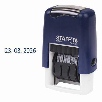 Датер-мини STAFF, месяц цифрами, оттиск 22х4 мм, "Printer 7810 BANK", 237433 (арт. 237433)