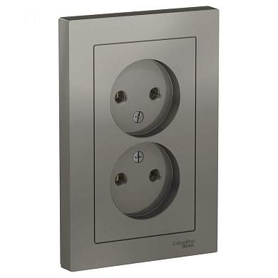 Schneider AtlasDesign роз. СУ 2 мест. сталь (пласт. осн.) ATN000920 (арт. 662718)