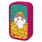 Пенал ЮНЛАНДИЯ, 3 отделения, картон с эффектом soft-touch, 19х11 см, "Duck tales", 273500 (арт. 273500)