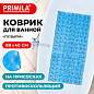 Коврик для ванны противоскользящий 88х40 см, "Пузыри", прозрачно-голубой, ПВХ, присоски, PRIMILA (ПРИМИЛА), 700365 (арт. 700365)