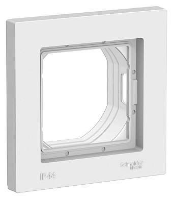 Schneider AtlasAquaDesign рамка СУ 1 мест. бел. Antibacterial IP44 ATN440101 (арт. 662384)