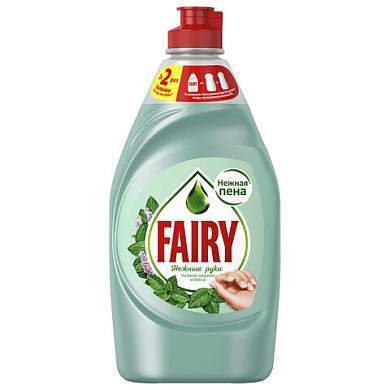 Средство для мытья посуды, 450 мл, FAIRY (Фейри) "Нежные руки", "Чайное дерево и мята" (арт. 603143)