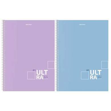 Тетрадь А4, 96 л., BRAUBERG, гребень, клетка, матовая ламинация, "UltraTone" (микс в спайке), 405317 (арт. 405317)