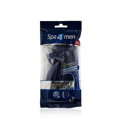 Станок для бритья однораз. мужской 2 лезвия 5шт, цена за уп Spa4Men KL-S202L-SP (4!) (арт. 651284)
