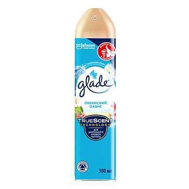 Освежитель воздуха аэрозольный 300 мл, GLADE "Океанский оазис" (арт. 602160)
