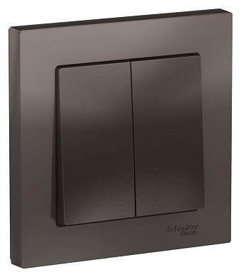 Schneider AtlasDesign выкл. СУ 2 кл. мокко (пласт. осн.) ATN000652 (арт. 662596)