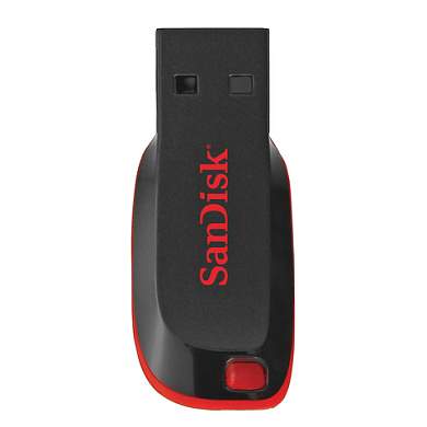 Флеш-диск 16 GB, SANDISK Cruzer Blade, USB 2.0, черный, SDCZ50-016G-B35 (арт. 511579)