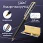 Ручка подарочная шариковая GALANT "Consul", корпус черный с серебристым, золотистые детали, пишущий узел 0,7 мм, синяя, 140963 (арт. 140963)
