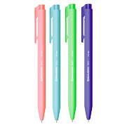 Ручка шариковая автоматическая BRAUBERG "TRIOS BRIGHT COLOR", корпус ассорти, СИНЯЯ, пишущий узел 0,5 мм, линия письма 0,3 мм, 144497 (арт. 144497)
