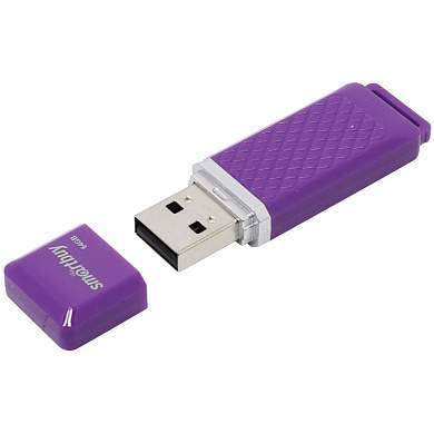 Память Smart Buy "Quartz" 64GB, USB 2.0 Flash Drive, фиолетовый (арт. 260251)