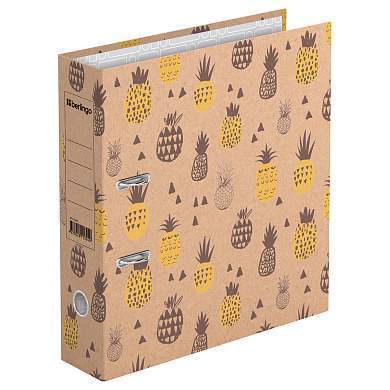 Папка-регистратор Berlingo "Pineapple", 70мм, крафт-бумага, с рисунком (арт. 275426)