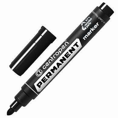 Маркер перманентный CENTROPEN 8566, ЧЕРНЫЙ, круглый наконечник, 2,5 мм, 5 8566 0112 (арт. 150061)