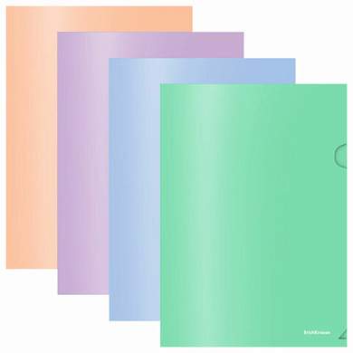Папка-уголок ERICH KRAUSE "Matt Pastel Bloom", ассорти, 0,18 мм, 61133 (арт. 272919)