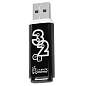Флеш-диск 32 GB, SMARTBUY Glossy, USB 2.0, черный, SB32GBGS-K (арт. 512776)