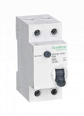 Systeme electric City9 дифф. автоматический выкл. АВДТ 32 2P С25 30мА, тип AC, 4,5кА C9D34625 (арт. 853952)