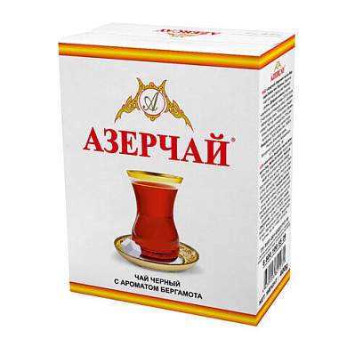 Чай листовой АЗЕРЧАЙ черный с ароматом бергамота среднелистовой 400 г, ш/к 21031, 416757 (арт. 624514)